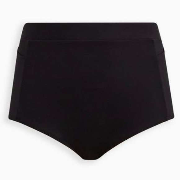 HIGH WAIST ACTIVE SWIM BRIEF - MATTE BLACK - SIZE 1 - Picture 4 of 4